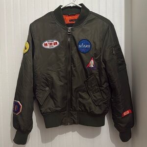 Zara Army Green Bomber